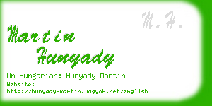 martin hunyady business card